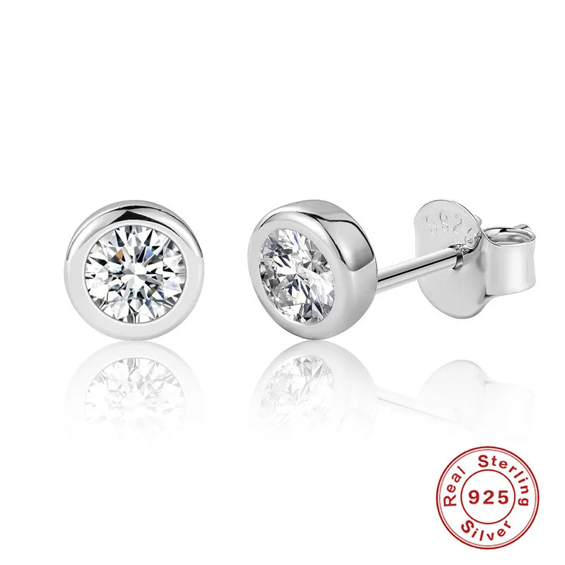 0.3ct Moissanite Stud Earrings 925 Silver D Moissanite Jewelry
