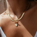 Heart Satr Moon Necklace Silver 925 Jewelry Charms Chains Choker Bijoux Femme