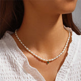 925 Sterling Silver Pearl Necklace Emerald Cross Pendant