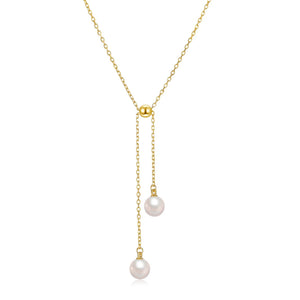 Y Shaped Stacking Necklace Classic Pearl Dangle Necklaces Wedding Jewelry