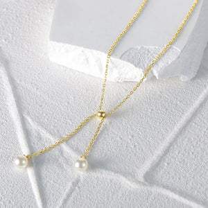 Y Shaped Stacking Necklace Classic Pearl Dangle Necklaces Wedding Jewelry