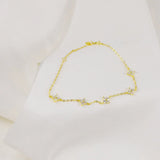 S925 Sterling Silver Bralelets For Women Minimalist Lucky Flower Zircon