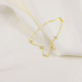 S925 Sterling Silver Bralelets For Women Minimalist Lucky Flower Zircon