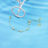 S925 Sterling Silver Bralelets For Women Minimalist Lucky Flower Zircon