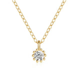 S925 Silver Necklace Mini Gem Pendant Choker