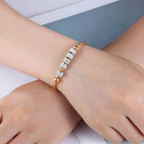 BOBASI Five Circles Crystal Bracelet & Bangles Hand Chain Charm Bracelet