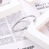BOBASI Triangle Charm Cuff Bracelet Stainless Steel Bangle
