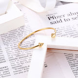 BOBASI Triangle Charm Cuff Bracelet Stainless Steel Bangle