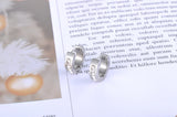 CZ Hoop Earrings Crystal Jewelry Stainless Steel Rose Rhinestone Earrings