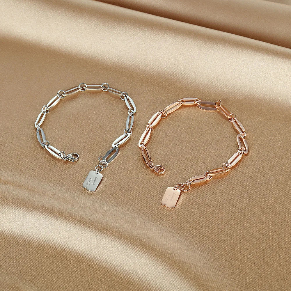 Good Luck Tag Charm Beach Bracelet for Women Girls