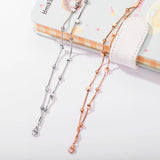 Women's Stainless Steel Star Ball Chain Link Bracelet