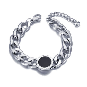 316L Stainless Steel Big Thick Chain Bracelet For Women