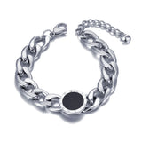 316L Stainless Steel Big Thick Chain Bracelet For Women