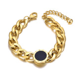 316L Stainless Steel Big Thick Chain Bracelet For Women