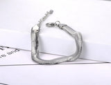 Stainless Steel Wide Thick Snake Chain Bracelet Punk Vintage BB21113