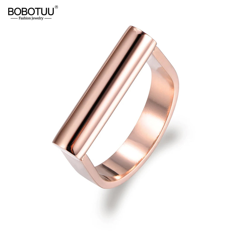 Titanium Stainless Steel Engagement Wedding Rings For Women BR17042