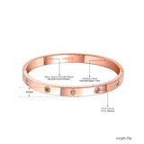 6mm CZ Crystal Cuff Bangle Titanium Bracelet