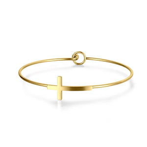 Romantic Cross Cuff Bracelets & Bangles For Women