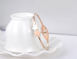 Double Star Cuff Bracelet Titanium Steel BB18044