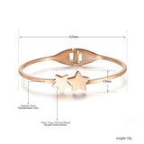 Double Star Cuff Bracelet Titanium Steel BB18044