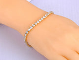 Sparkling CZ Crystal Bracelet Bangle Stainless Steel Bohemia Beach BB2