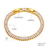 6mm CZ Crystal Charm Bracelet Stainless Steel Bohemia Beach BB22011