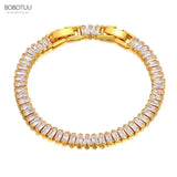 6mm CZ Crystal Charm Bracelet Stainless Steel Bohemia Beach BB22011