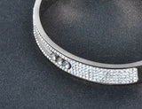 Sparkling Rhinestone Bangles for Women CZ Crystal Wedding Bangle