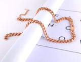 Stainless Steel Geometric Charm Pendant Necklace Hip-hop Big Link Chain