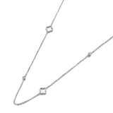 Hollow Flower Charm Choker Necklace Rose CZ Crystal Pendant