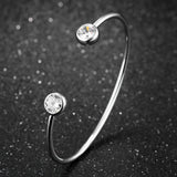 Rose Gold/Gold/Silver Open Women Bangles Classic Wedding Cuff Bracelets