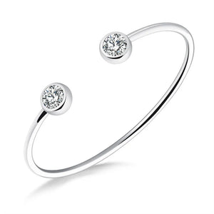 Rose Gold/Gold/Silver Open Women Bangles Classic Wedding Cuff Bracelets