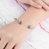 Rose Gold/Gold/Silver Open Women Bangles Classic Wedding Cuff Bracelets