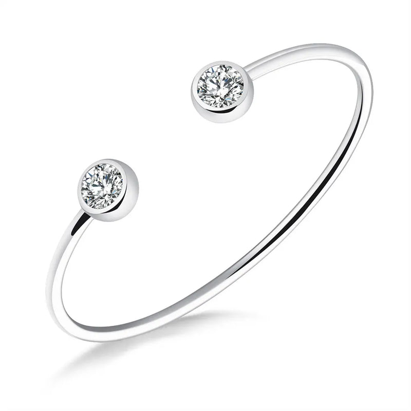 Rose Gold/Gold/Silver Open Women Bangles Classic Wedding Cuff Bracelets