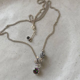S925 Silver Crown Purple Necklace Sweater Chain