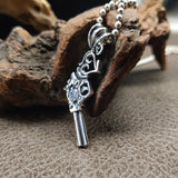 Vintage S925 Silver Man Pendant Retro Pistol Element Pendant