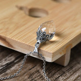 S925 Silver Woman's Pendant with Marxite Crystal