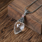 S925 Silver Woman's Pendant with Marxite Crystal