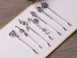 Real S925 Silver Pendant Ear Pick Retro Style Creative Earwax DIY