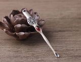 Real S925 Silver Pendant Ear Pick Retro Style Creative Earwax DIY