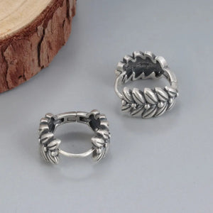 S925 Silver Wheat Earrings Ethnic Ear Buckles Jewelry
