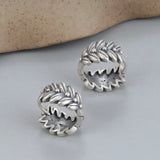 S925 Silver Wheat Earrings Ethnic Ear Buckles Jewelry