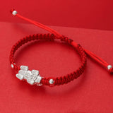 BOCAI 999 Silver Pixiu Red String Bracelet for Couples