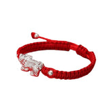 BOCAI 999 Silver Pixiu Red String Bracelet for Couples