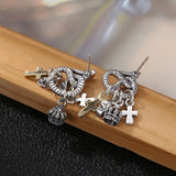 S925 Silver Snake Tassel Pendant Men's Earrings