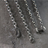 S925 Silver Men Necklace Cross Long Sweater Chain Taikoo Chain