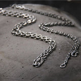 S925 Silver Men Necklace Cross Long Sweater Chain Taikoo Chain