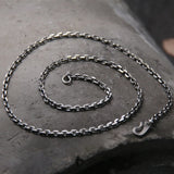 S925 Silver Men Necklace Cross Long Sweater Chain Taikoo Chain