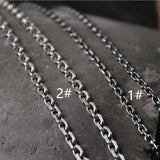 S925 Silver Men Necklace Cross Long Sweater Chain Taikoo Chain