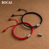 925 Silver Braided Rope Chain Couple Bracelet